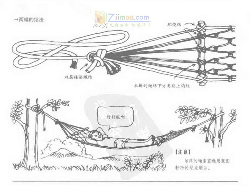 18077号求网状吊床的手工编织方法视频或详细操作步骤中标dragonjl